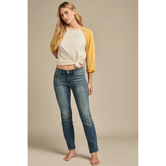 NWT Lucky Brand Sweet Straight Leg‎ Jeans Size 28/6 Gemini Medium Wash - Picture 1 of 15